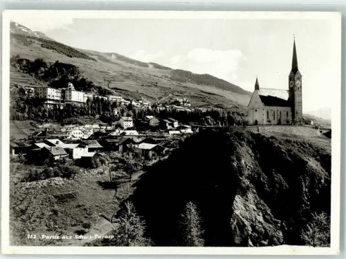 7550 Scuol Schuls - Fliegeraufnahme Kirche