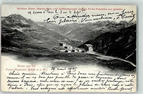 Furkapass 1905 - Bündner Alpen