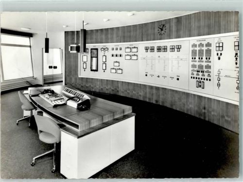 6596 Gordola 1968 - Schaltzentrale des Staudamms zur Stromgewinnung - Verzasca Damm - Technik