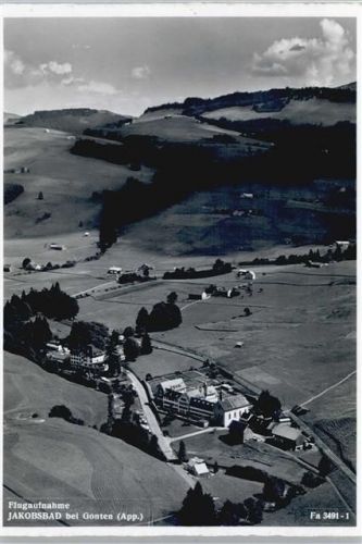 9108 Jakobsbad - Fliegeraufnahme, Kurhaus Jakobsbad und Frauenkloster Leiden Christi
