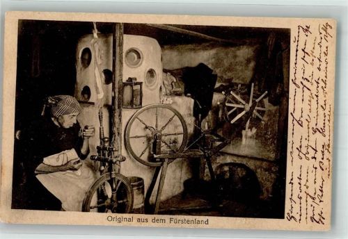 9200 Gossau SG Foto AK Spinnrad Original aus dem Fürstenland