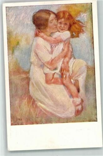 Vevey Mutter und Kind von Pietro Chiesa Pro Juventute Schweiz Künstlerkarte