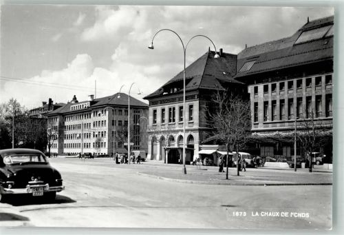 2300 La Chaux-de-Fonds Foto AK Auto Straße Omnibus