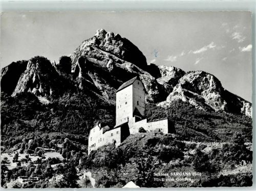 7320 Sargans - Schloss Blick zum Gonzen