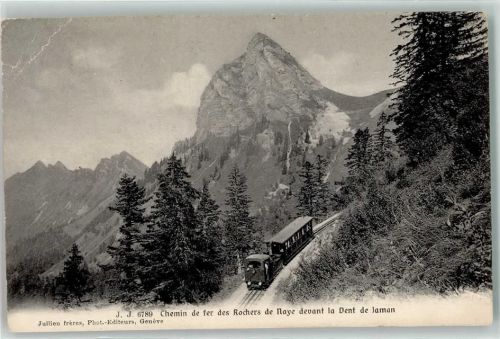Dent de Jaman 1908 Gebrauchsspuren Chemin de fer des Rochers de Naye