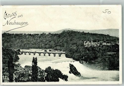 8212 Neuhausen am Rheinfall Lithographie