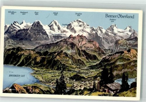 3812 Wilderswil - Landkarte Berner Oberland