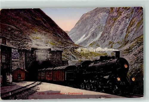 6487 Göschenen 1914 - Expresszug Gotthardbahn Feldpost
