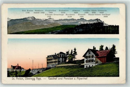 9413 Oberegg Gebrauchsspuren Gasthaus Pension zum Alpenhof St. Anton Berge
