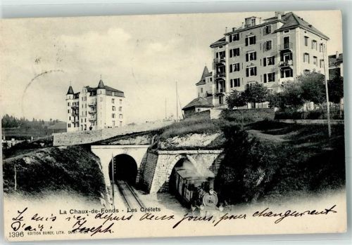 2300 La Chaux-de-Fonds 1903 - Les Cretets Eisenbahn Tunnel