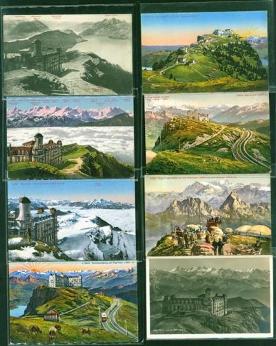 6410 Rigi Kulm Kleinposten bis 20 Lot mit 12 AK, ca. 1909-1935: überwiegend gute Erhaltung, teils gelaufen