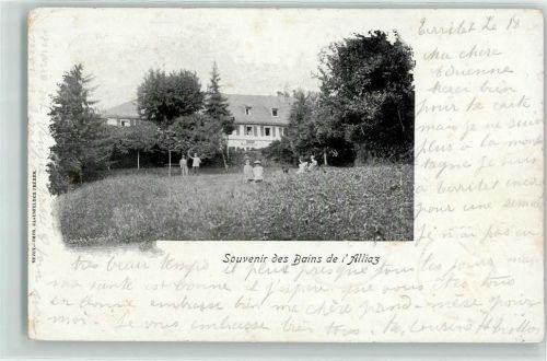 1807 Blonay 1905 - Bains de l`Alliaz Therme von Alliaz Ort lt. Stempel