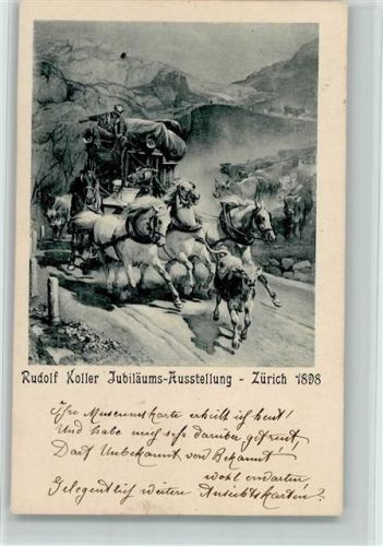 8000 Zürich 1898 - Gemälde von Koller Jubiläums-Ausstellung 1898 AK