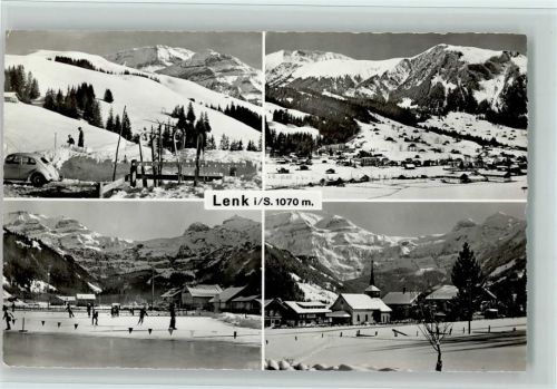 3775 Lenk im Simmental - Skifahrer Schlittschuhfahrer Winterlandschaft