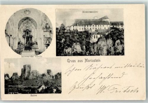 4115 Mariastein 1908 - Kloster Ruine