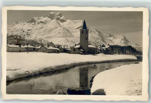 7515 Sils/Segl Baselgia - Kirche Winter