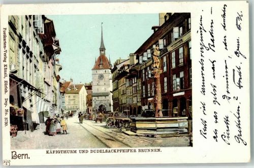 3000 Bern Berne 1900 - Dudelsackpfeifer Brunnen Käfigturm