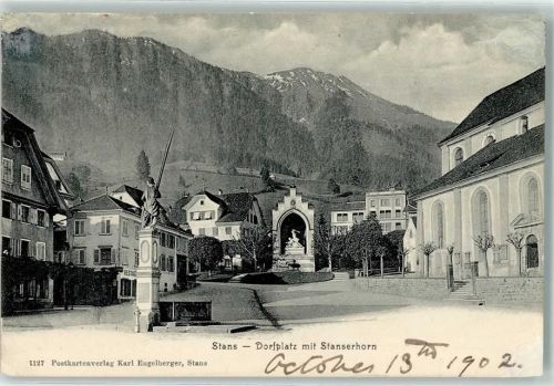 6370 Stans 1902 - Dorfplatz