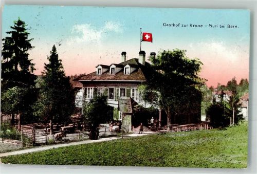 3074 Muri b. Bern 1917 Foto AK Gasthaus zur Krone