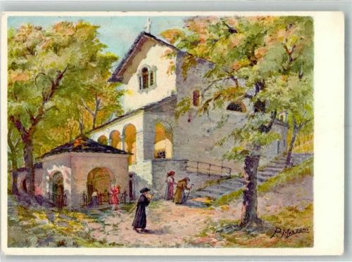 6612 Ascona 1959 Künstlerkarte sign. Mazzoni, P. Madonna della Fontana