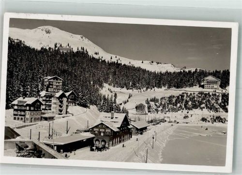 Arosa Bahnhof mit Prasura Bahnhof Schweiz 1937 Winter