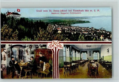 9400 Rorschach 1912 - St. Anna Schloß mit Innenansichten AK