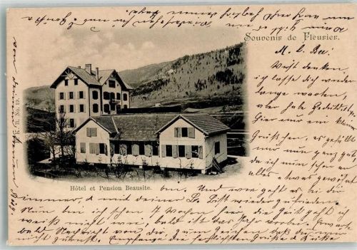 2114 Fleurier 1899 Foto AK Hotel Pension