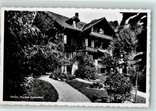 3654 Gunten 1956 Foto AK Pension Guntenmatt