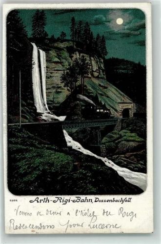 Rigibahn 1902 Mondschein Dossenbachfall