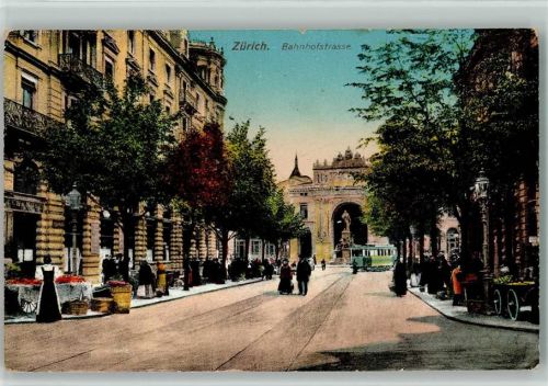 8000 Zürich 1911 - Bahnhofstrasse Tram