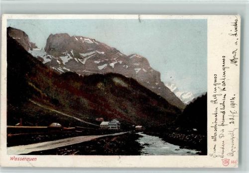9057 Wasserauen 1904 - Blick nach Wasserauen