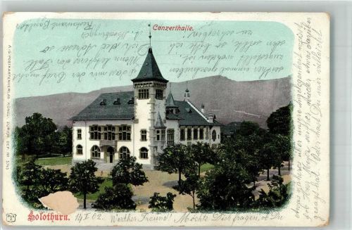 4500 Solothurn Soleure 1902 Foto AK Konzerthalle