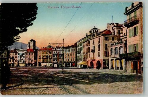 6600 Locarno 1925 Foto AK Piazza Grande