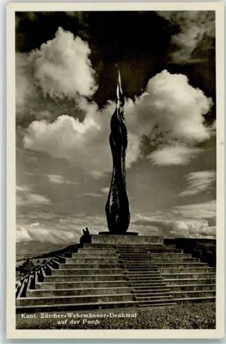 8127 Forch Foto AK Wehrmänner-Denkmal