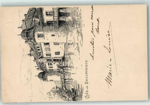 4103 Bottmingen 1901 Künstlerkarte Wasserschloss