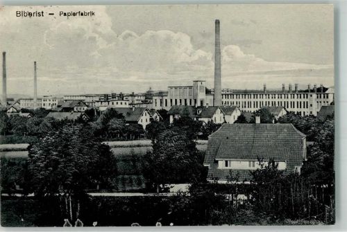 4562 Biberist Bleichenberg 1919 Foto AK Papier- Fabrik