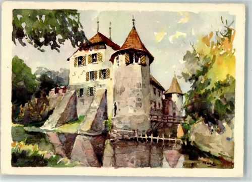 5707 Seengen Künstlerkarte Schloss Hallwyl sign. Marc