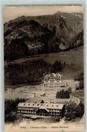 1660 Château-d´Oex 1909 - Hotel Berthod
