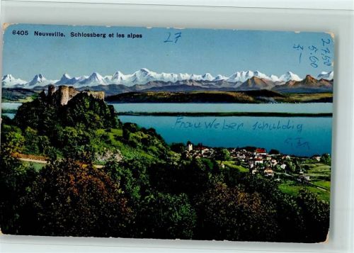 2520 La Neuveville - Schlossberg et les alpes