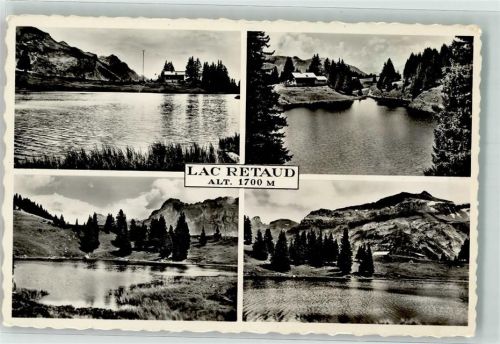 1865 Les Diablerets Ormont-Dessus Foto AK Lac Retaud