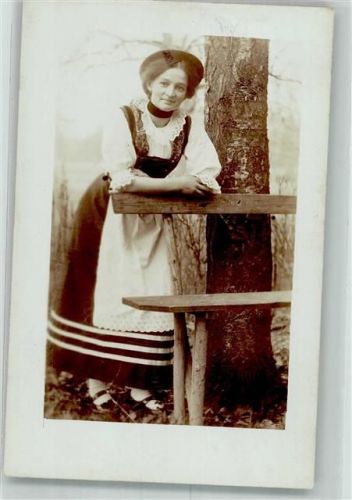 9424 Rheineck Privatfoto AK Tracht Ort lt. Stempel