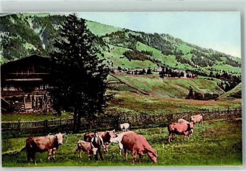 3715 Adelboden BE - Senn mit Kuhherde