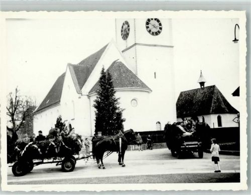 9545 Wängi 1947 Foto AK Kirche Ort handschriftlich