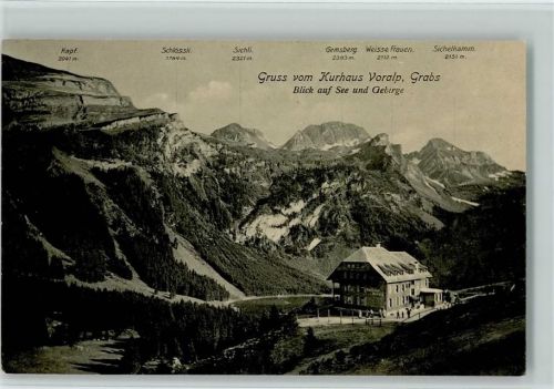 9472 Grabs - Gruss vom Kurhaus Voralp Blick auf See und Gebirge