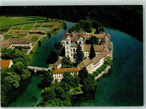 8462 Rheinau 1983 - Kantonale Psychiatrische Klinik Inselklinik Flugaufnahme