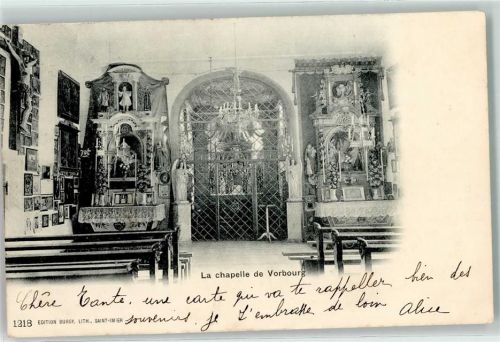 2800 Delémont Delsberg 1904 - Kapelle Inneres le Vorbourg