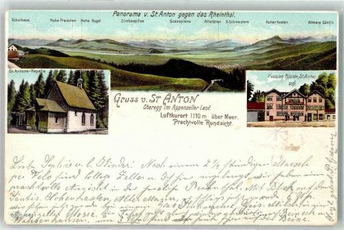 9413 Oberegg 1902 - Pension Rössle Kapelle St. Anton