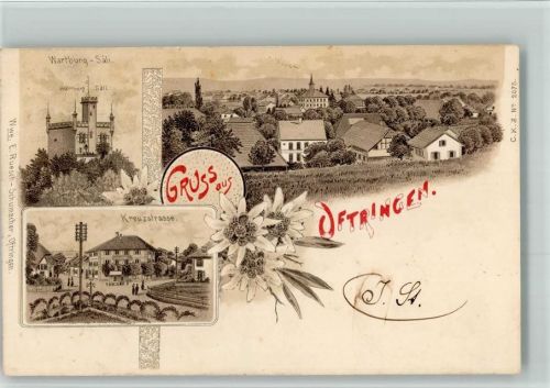 4665 Oftringen 1899 BOAKC Kreuzstrasse Wartburg-Säli Lithographie