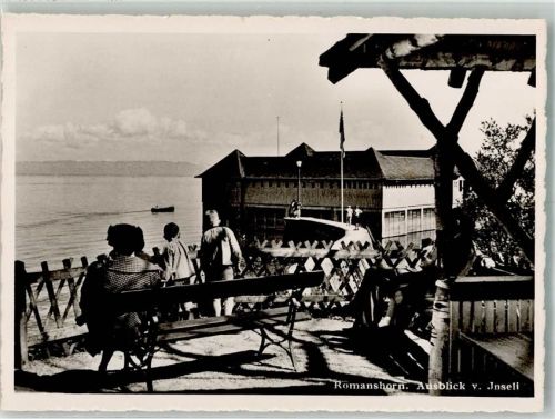 8590 Romanshorn Foto AK Ausblick vom Inseli