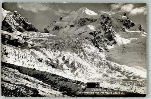 Chamanna da Tschierva Tschiervahütte 1955 Foto AK Winter